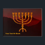 Moshe's Menorah Acryl Muurkunst<br><div class="desc">Een afbeelding van de zeven vertakte menora (kandelaar) gemaakt door de Israëlieten na de Exodus uit Egypte. Aanpassen door uw eigen tekst toe te voegen. In de Thora wordt Moshe Rabbenu verteld: "Gij zult een Menora maken van zuiver goud, uitgeslagen, zal de Menora worden gemaakt, zijn basis, zijn tak, zijn...</div>