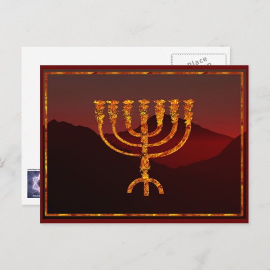 Moshe's Menorah Briefkaart (Voorkant / Achterkant)