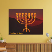 Moshe's Menorah Canvas Afdruk (Insitu (Woonkamer))