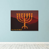 Moshe's Menorah Canvas Afdruk (Insitu (Houten vloer))