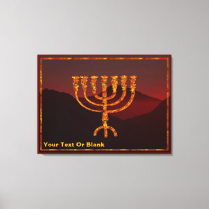 Moshe's Menorah Canvas Afdruk
