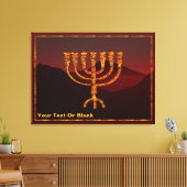 Moshe's Menorah Canvas Afdruk (Insitu (Woonkamer))