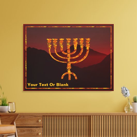 Moshe's Menorah Canvas Afdruk (Insitu (Woonkamer))