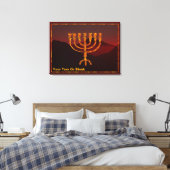 Moshe's Menorah Canvas Afdruk (Insitu (Slaapkamer))