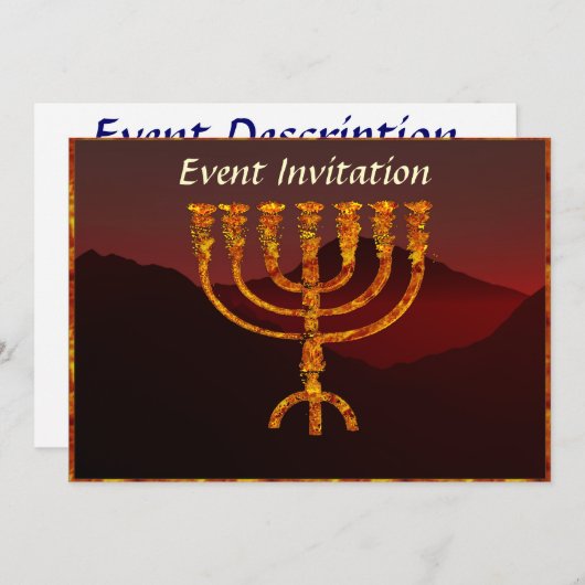 Moshe's Menorah Kaart (Voorkant / Achterkant)