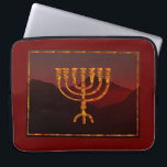 Moshe's Menorah Laptop Sleeve<br><div class="desc">In de Torah Moshe Rabbenu wordt gezegd: "Je zult een Menorah van zuiver goud maken, geslagen, de Menorah wordt gemaakt, zijn basis, zijn tak, zijn goblets, zijn knoppen, en zijn bloemen zullen er vanaf worden gehammerd, " [Shmot 25:31] en later, "Zie, en bouw, volgens hun vorm die je op de...</div>