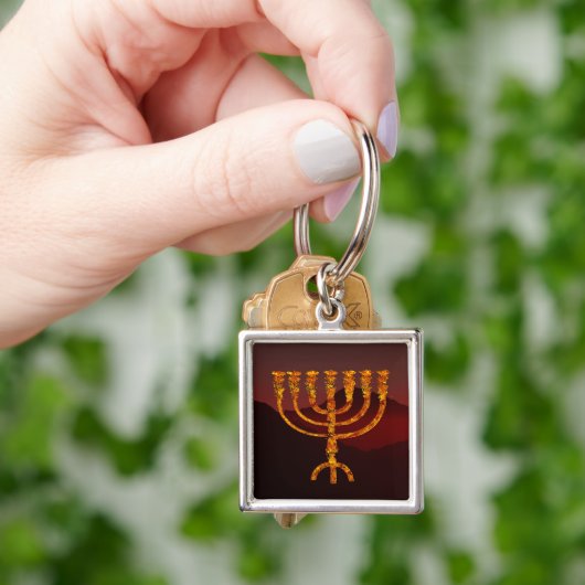 Moshe's Menorah Sleutelhanger (Hand)