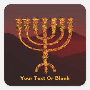 Moshe's Menorah Vierkante Sticker