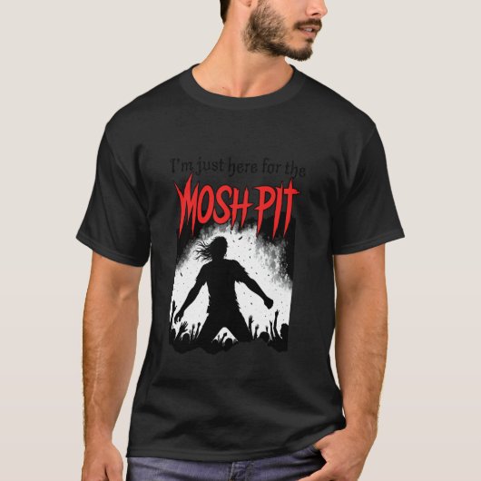 Moshing pit - Moshing cirkel - Gewoon hier voor de T-shirt (Voorkant)