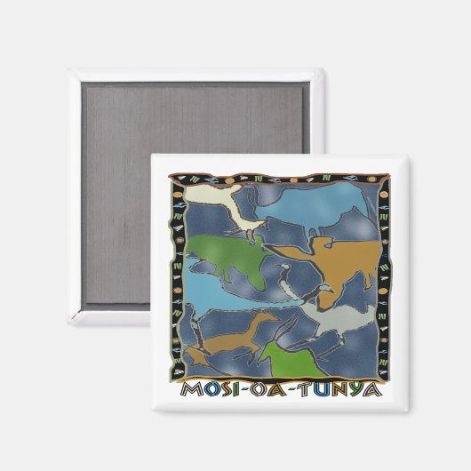 Mosi-oa-Tunya magneet (Voorkant / Achterkant)