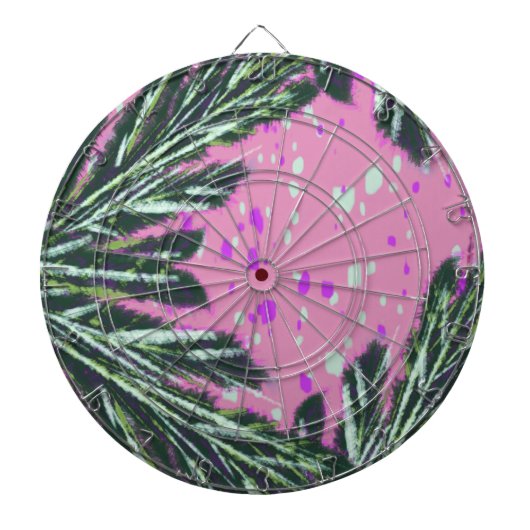 Mosiac Abstract Palm Leaves Terrazzo Pattern Dartbord (Voorkant)