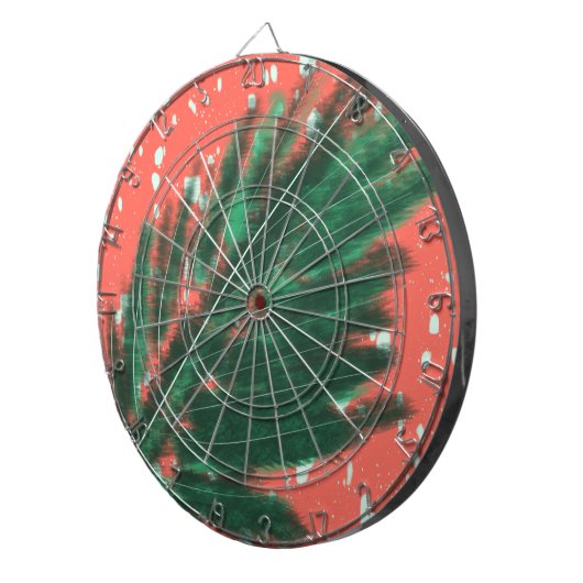 Mosiac Abstract Palm Leaves Terrazzo Pattern Dartbord (Voorkant Rechts)