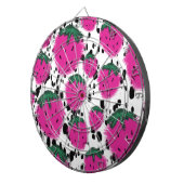 Mosiac Abstracte aardbeien Terrazzo Pattern Dartbord (Voorkant Rechts)