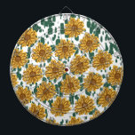 Mosiac Abstracte zonnebloemen Terrazzo Pattern Dartbord<br><div class="desc">Ontworpen door Dream Big Digital Design</div>