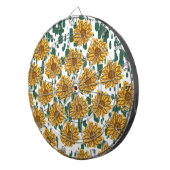 Mosiac Abstracte zonnebloemen Terrazzo Pattern Dartbord (Voorkant Rechts)