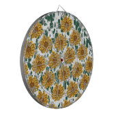 Mosiac Abstracte zonnebloemen Terrazzo Pattern Dartbord (Voorkant Links)