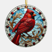 Mosiac Style Cardinal Keramisch Ornament (Voorkant)