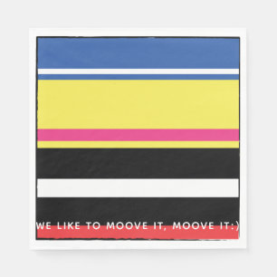 Mosiciens Kleurrijk Grappig Verjaardagsfeest Servet