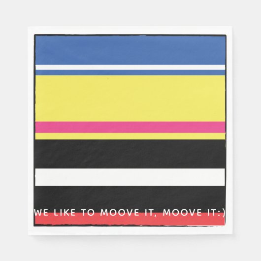 Mosiciens Kleurrijk Grappig Verjaardagsfeest Servet (Voorkant)