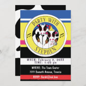 Mosiciër Uitnodiging Verjaardagsfeest (Voorkant / Achterkant)