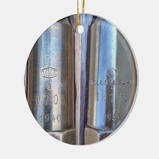 Mosin Nagant VKT kerstversiering Keramisch Ornament (Links)