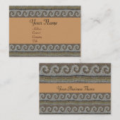 MOSISCHE WAVEN, lichtgrijs bruin Visitekaartje (Voorkant / Achterkant)