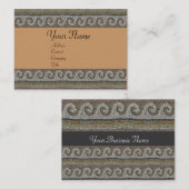 MOSISCHE WAVEN, lichtgrijs bruin Visitekaartje (Voorkant / Achterkant)