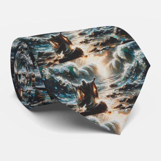 Mosjé en de splitsing van het Rode Zee Stropdas (Opgerold)