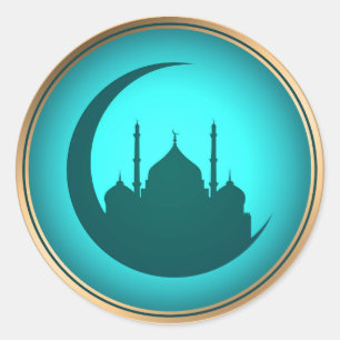 Moskeachtergrondsticker Ronde Sticker