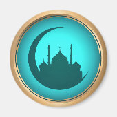 Moskee achtergrond Ronde Magneet (Voorkant)
