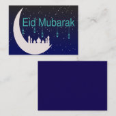 Moskee boven de maan notitiekaartje (Voorkant / Achterkant)
