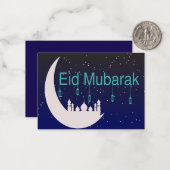 Moskee boven de maan notitiekaartje (Voorkant / Achterkant in situ)