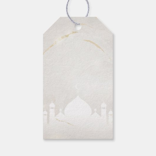 Moskee Eid mubarak goud Cadeaulabel (Achterkant)