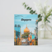 Moskee in Arab Street Singapore Briefkaart (Staand voorkant)