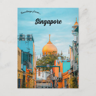 Moskee in Arab Street Singapore Briefkaart