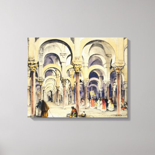 Moskee in Cordoba, uit "Schetsen van Spanje", engr Canvas Afdruk (Voorkant)