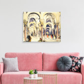 Moskee in Cordoba, uit "Schetsen van Spanje", engr Canvas Afdruk (Insitu (Woonkamer))
