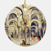 Moskee in Cordoba, uit "Schetsen van Spanje", engr Keramisch Ornament (Achterkant)