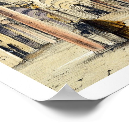 Moskee in Cordoba, uit "Schetsen van Spanje", engr Poster (Hoek)