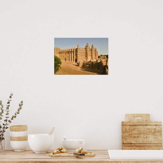 Moskee in Djenne, een klassiek voorbeeld van Poster (Keuken)