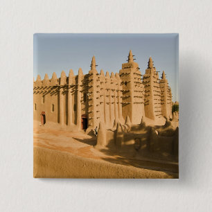 Moskee in Djenne, een klassiek voorbeeld van Vierkante Button 5,1 Cm