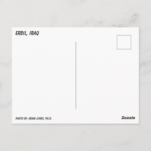Moskee in Erbil, Irak Briefkaart (Achterkant)