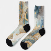 Moskee in het maanlicht Sereniteit voor Ramadan Sokken (Links)