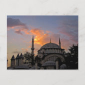 moskee in Istanbul op zonsondergang Briefkaart (Voorkant)