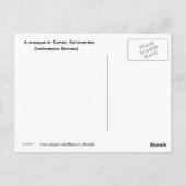 Moskee in Kumai, Kalimantan Briefkaart (Achterkant)