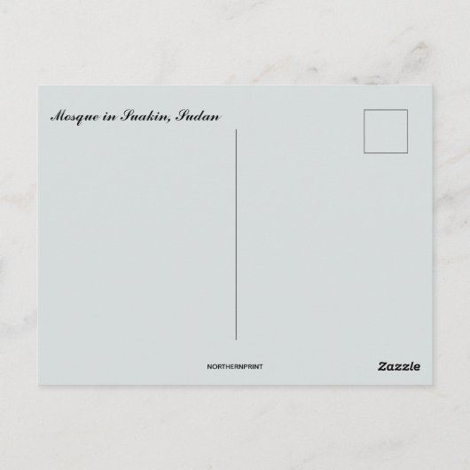Moskee in Soedan Briefkaart (Achterkant)