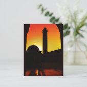 Moskee in Sunset, Damascus, Syrië Briefkaart (Staand voorkant)