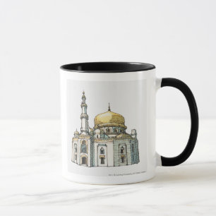 moskee met gouden ui-koepel en minaret mok