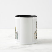 moskee met gouden ui-koepel en minaret mok (Midden)