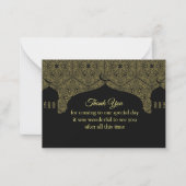 Moskee op het Damaskepatroon Dank u kaarten Notitiekaartje (Voorkant)